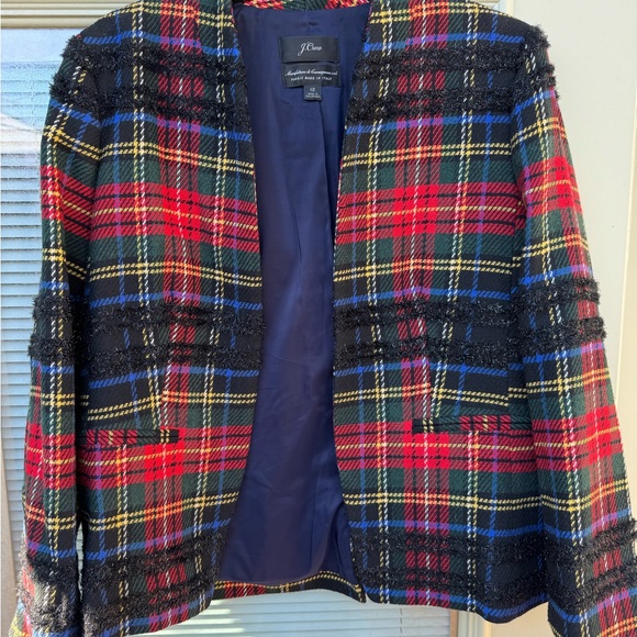 NWOT J.Crew plaid with metalic detail skirt - Picture 9 of 9